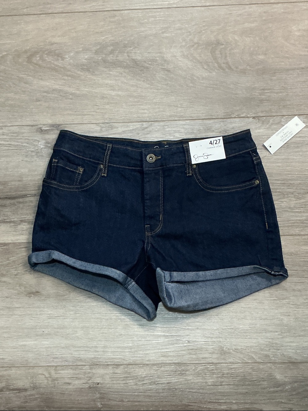 Jessica Simpson Dark Indigo Rolled Hem Denim Shorts